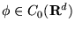 $\phi \in C_0({\mathbf R}^d)$